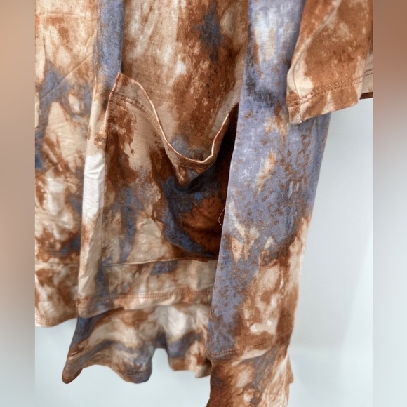 LOGO by Lori Goldstein Tiered tunic shirt dress Pockets size extra large NWOT - Picture 2 of 6